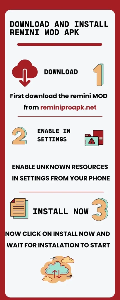 Download and install remini on mobile